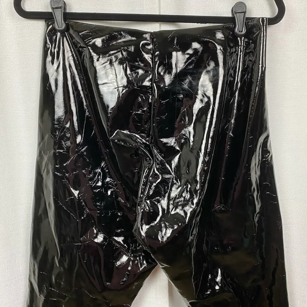 Commando Black Faux Patent Leather Leggings Sz.XL NWT
